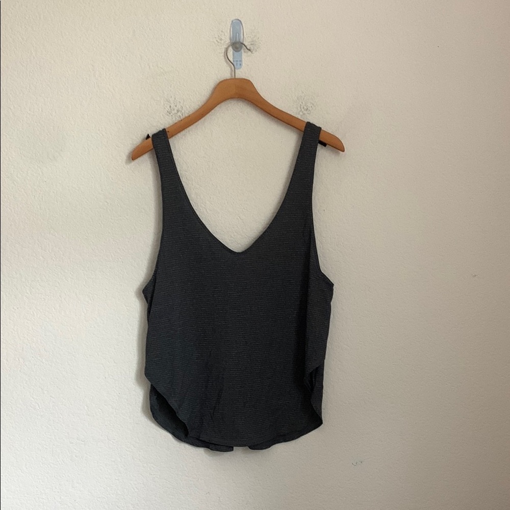 Sleeveless V-Neck Black Women's Tank Top